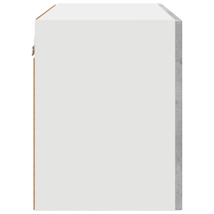 Dulap suspendat de bucătărie cu raft cu ușă 2 pcs Gri din beton - WALTI WALTI