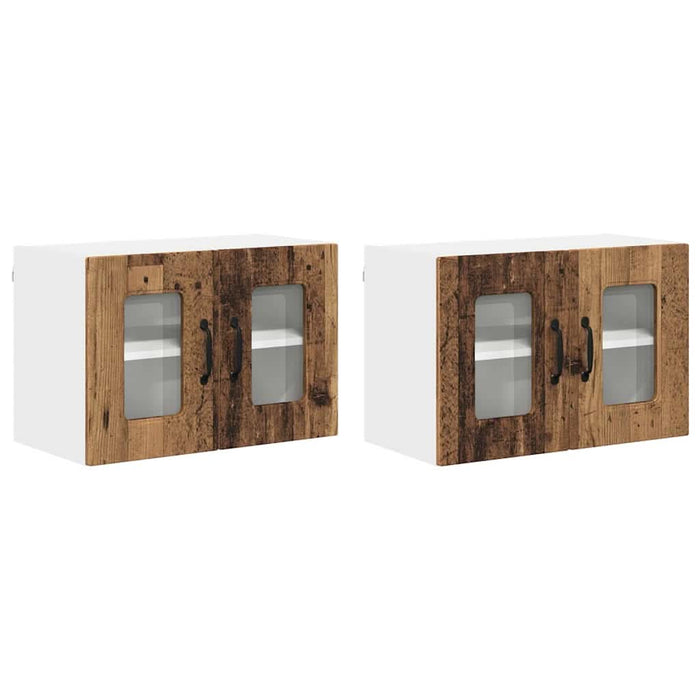 Dulap suspendat de bucătărie 2 pcs Lemn Vechi 60 x 31 x 40 cm - WALTI WALTI