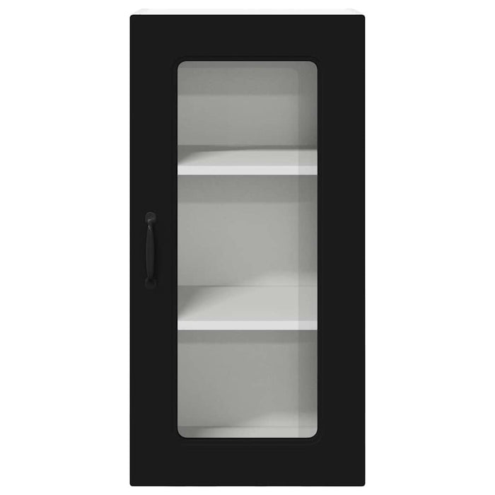 Dulap suspendat de bucătărie cu raft Negru 40 x 31 x 80 cm - WALTI WALTI