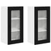 Dulap suspendat de bucătărie cu ușă 2 pcs Negru 40 x 31 x 80 cm - WALTI WALTI