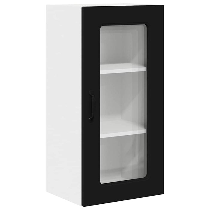 Dulap suspendat de bucătărie cu ușă 2 pcs Negru 40 x 31 x 80 cm - WALTI WALTI
