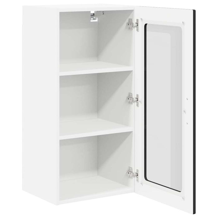 Dulap suspendat de bucătărie cu ușă 2 pcs Negru 40 x 31 x 80 cm - WALTI WALTI