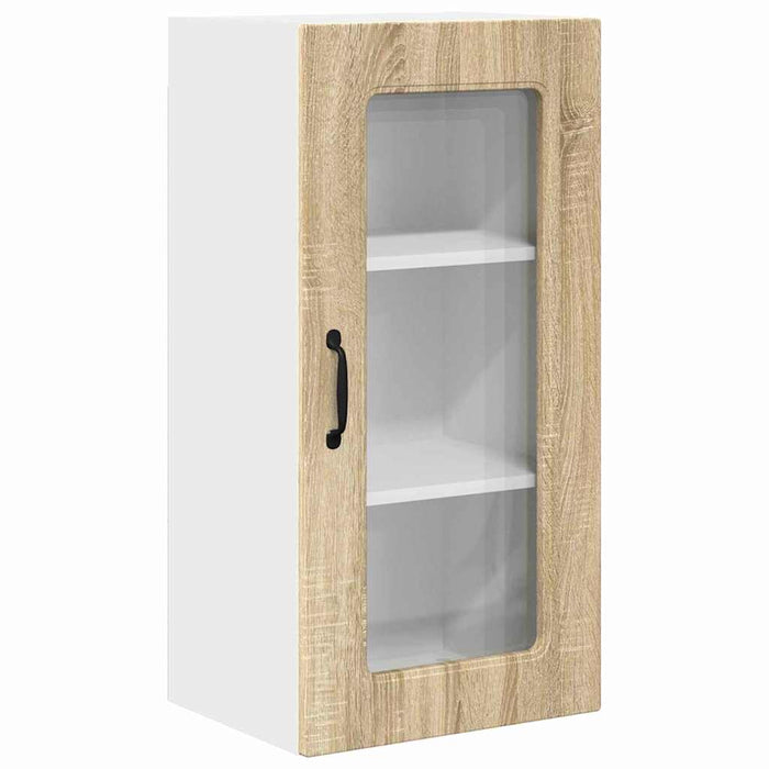 Dulap suspendat de bucătărie cu raft cu ușă 2 pcs Stejar Sonoma - WALTI WALTI