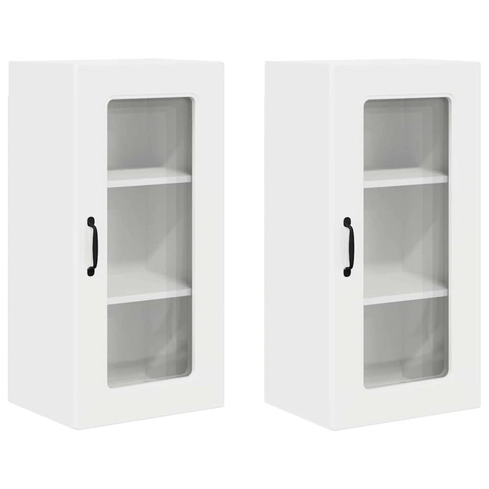 Dulap suspendat de bucătărie 2 pcs Alb lucios 40 x 31 x 80 cm - WALTI WALTI