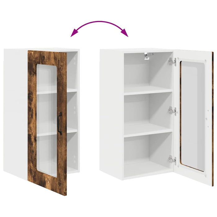 Dulap suspendat de bucătărie Stejar fumuriu 40 x 31 x 80 cm - WALTI WALTI