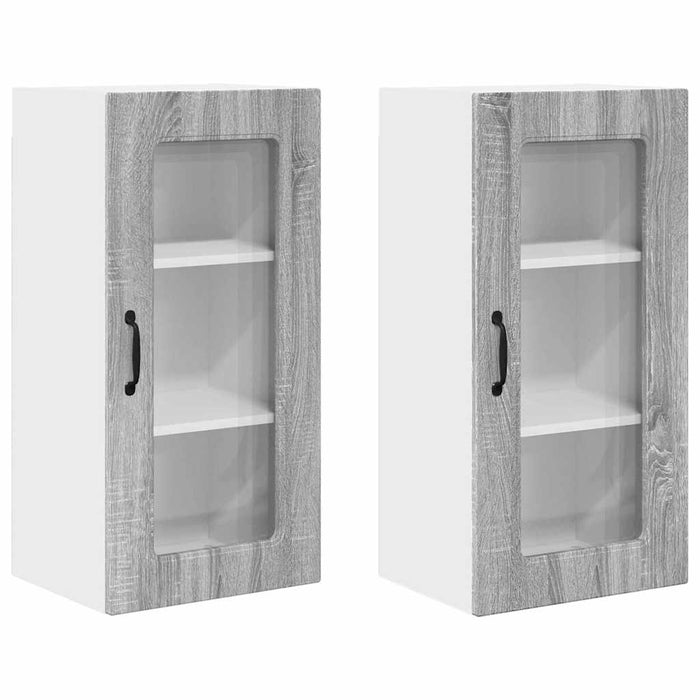 Dulap suspendat de bucătărie 2 pcs Gri Sonoma 40 x 31 x 80 cm - WALTI WALTI