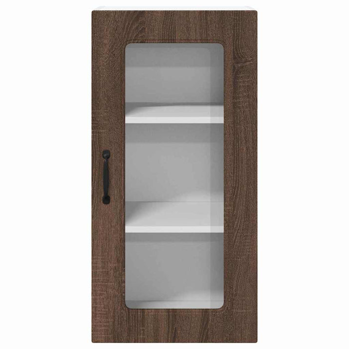 Dulap suspendat de bucătărie cu raft cu ușă 2 pcs Stejar închis - WALTI WALTI