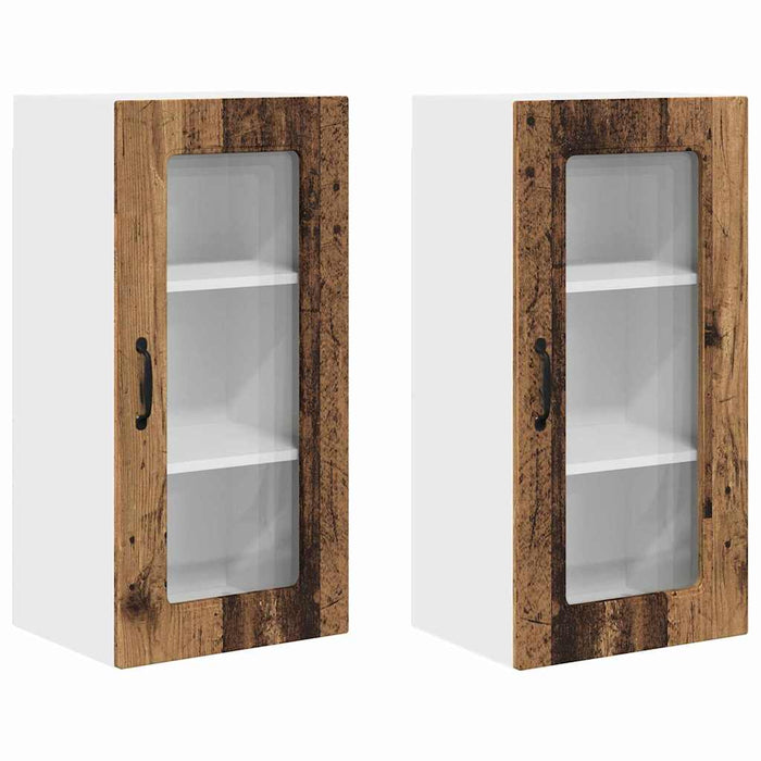 Dulap suspendat de bucătărie 2 pcs Lemn Vechi 40 x 31 x 80 cm - WALTI WALTI