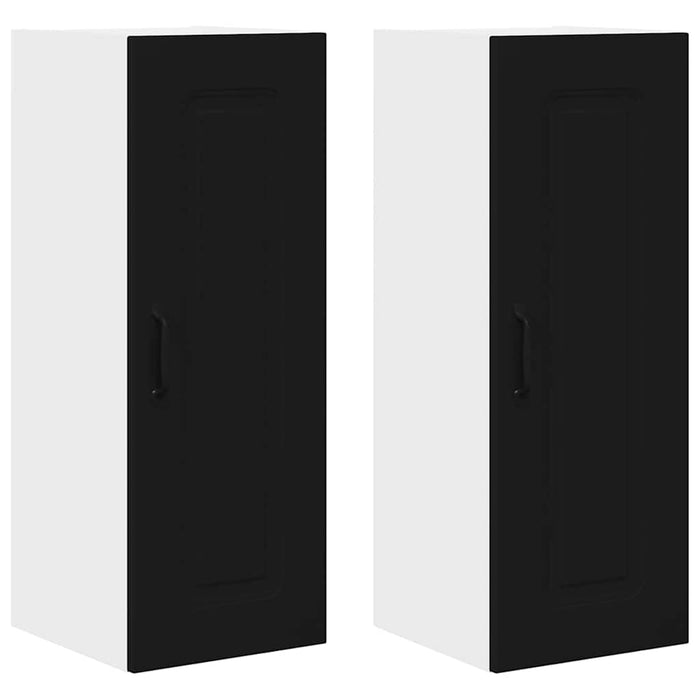 Dulap suspendat de bucătărie cu ușă 2 pcs Negru 30 x 31 x 80 cm - WALTI WALTI