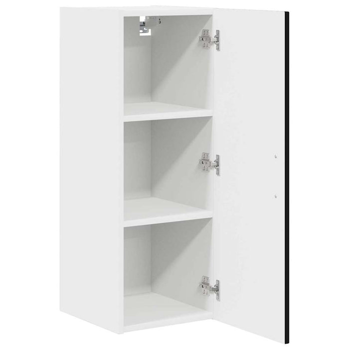 Dulap suspendat de bucătărie cu ușă 2 pcs Negru 30 x 31 x 80 cm - WALTI WALTI