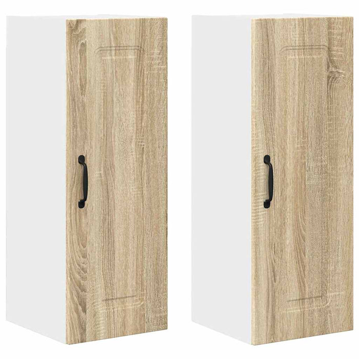 Dulap suspendat de bucătărie cu raft cu ușă 2 pcs Stejar Sonoma - WALTI WALTI