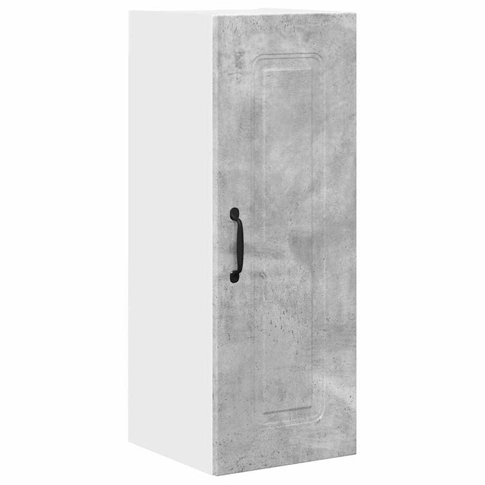 Dulap suspendat de bucătărie cu raft cu ușă 2 pcs Gri din beton - WALTI WALTI