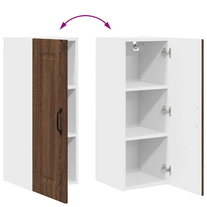 Dulap suspendat de bucătărie Stejar închis 30 x 31 x 80 cm - WALTI WALTI