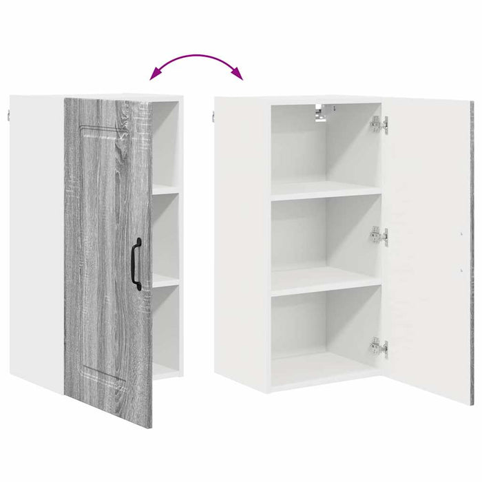Dulap suspendat de bucătărie cu raft Gri Sonoma 40 x 31 x 80 cm - WALTI WALTI