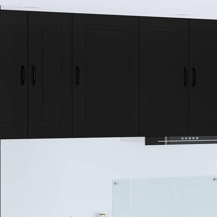 Dulap suspendat de bucătărie cu raft Negru 50 x 31 x 80 cm - WALTI WALTI