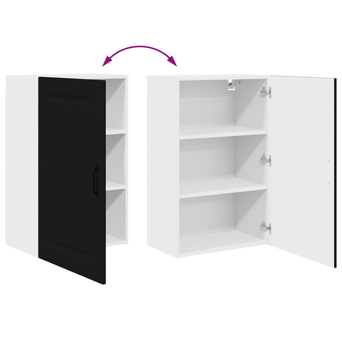 Dulap suspendat de bucătărie cu raft Negru 50 x 31 x 80 cm - WALTI WALTI