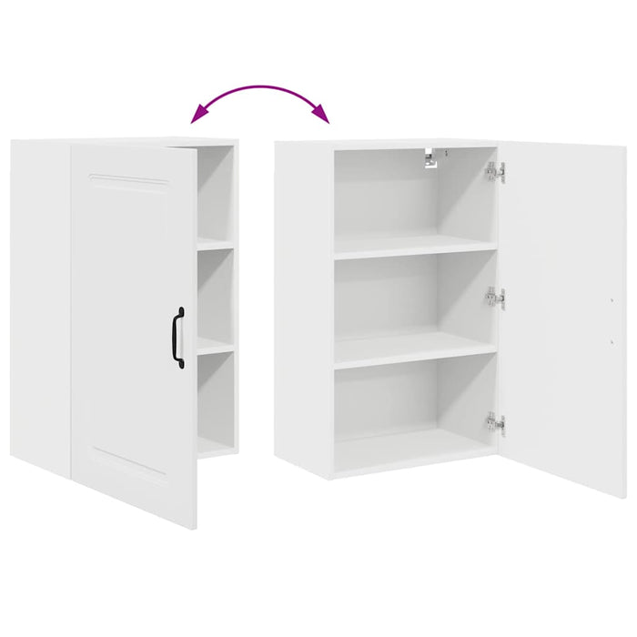 Dulap suspendat de bucătărie cu raft Alb lucios 50 x 31 x 80 cm - WALTI WALTI