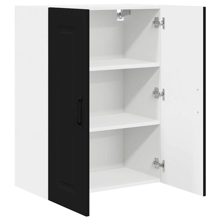 Dulap suspendat de bucătărie cu raft Negru 60 x 31 x 80 cm - WALTI WALTI
