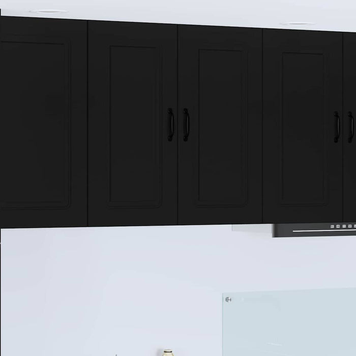 Dulap suspendat de bucătărie cu raft Negru 80 x 31 x 80 cm - WALTI WALTI