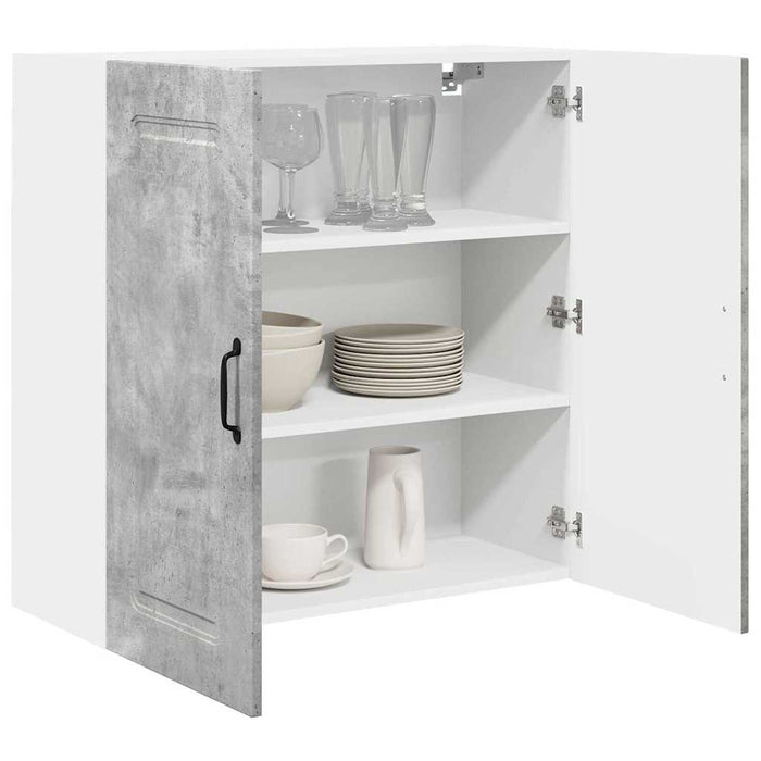 Dulap suspendat de bucătărie Gri din beton 80 x 31 x 80 cm - WALTI WALTI