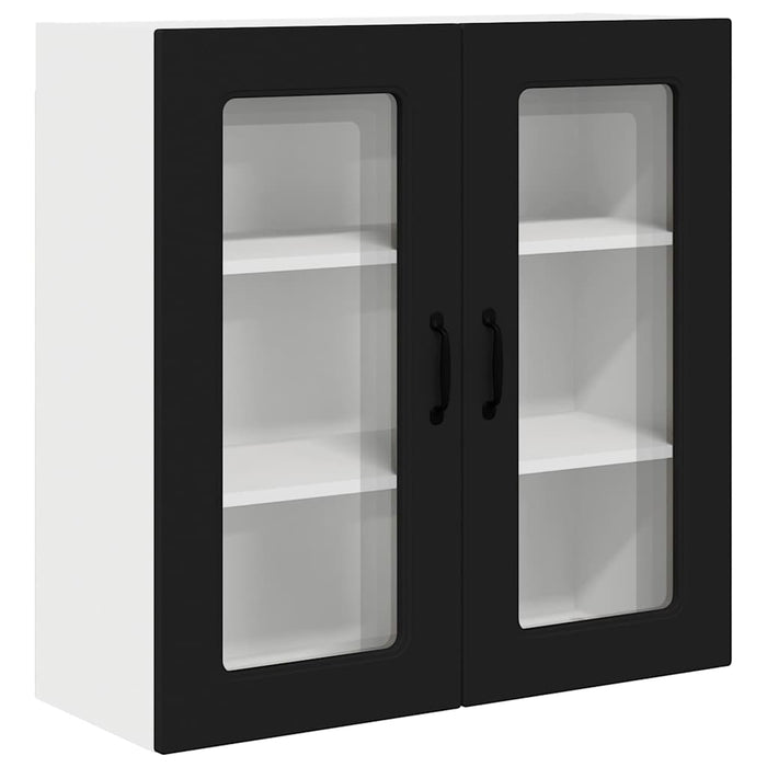 Dulap suspendat de bucătărie cu raft Negru 80 x 31 x 80 cm - WALTI WALTI