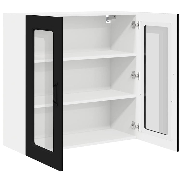 Dulap suspendat de bucătărie cu raft Negru 80 x 31 x 80 cm - WALTI WALTI