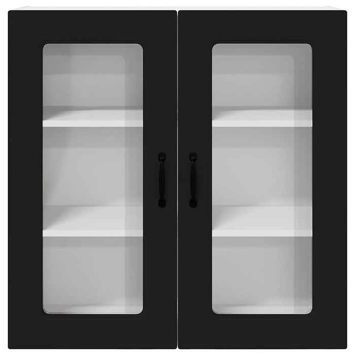 Dulap suspendat de bucătărie cu raft Negru 80 x 31 x 80 cm - WALTI WALTI