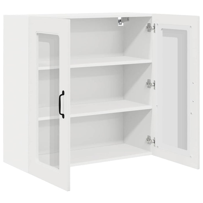 Dulap suspendat de bucătărie cu raft Alb lucios 80 x 31 x 80 cm - WALTI WALTI