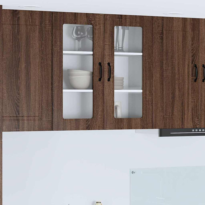 Dulap suspendat de bucătărie Stejar închis 80 x 31 x 80 cm - WALTI WALTI