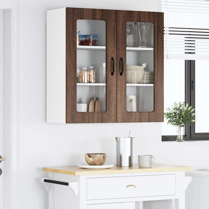 Dulap suspendat de bucătărie Stejar închis 80 x 31 x 80 cm - WALTI WALTI