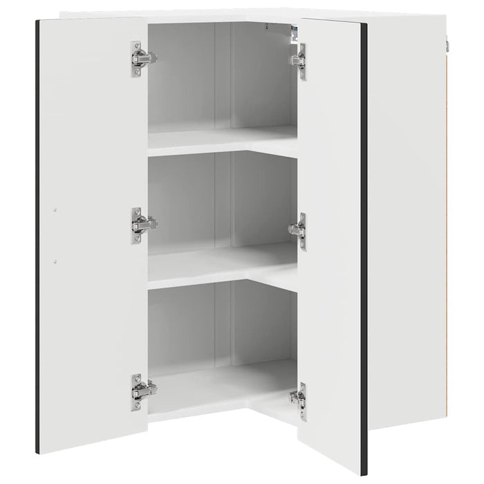 Dulap suspendat de bucătărie cu raft Negru 57 x 57 x 80 cm - WALTI WALTI