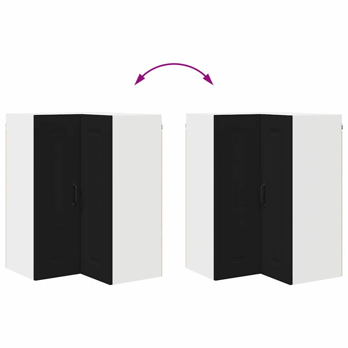 Dulap suspendat de bucătărie cu raft Negru 57 x 57 x 80 cm - WALTI WALTI