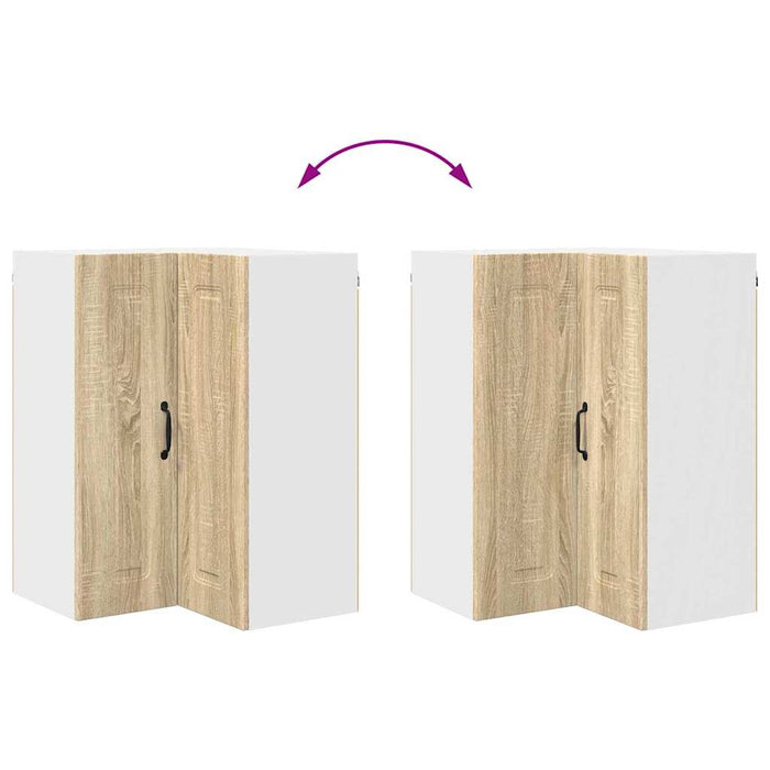 Dulap suspendat de bucătărie Stejar Sonoma 57 x 57 x 80 cm - WALTI WALTI