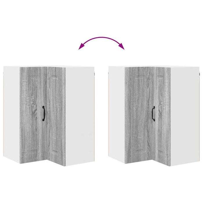 Dulap suspendat de bucătărie cu raft Gri Sonoma 57 x 57 x 80 cm - WALTI WALTI