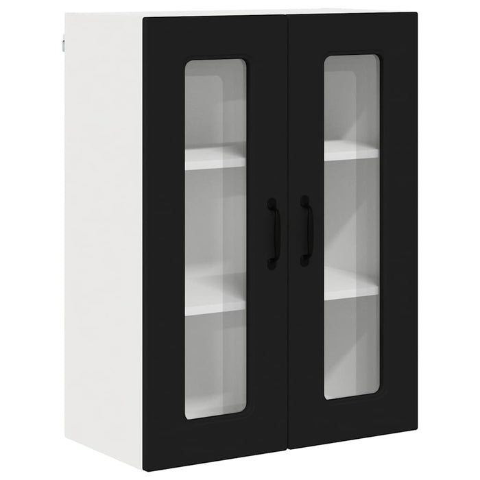 Dulap suspendat de bucătărie cu raft Negru 60 x 31 x 80 cm - WALTI WALTI