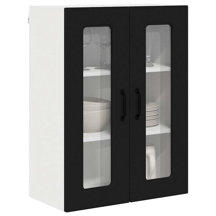 Dulap suspendat de bucătărie cu raft Negru 60 x 31 x 80 cm - WALTI WALTI