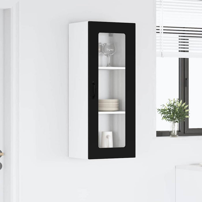 Dulap suspendat de bucătărie cu raft Negru 40 x 31 x 100 cm - WALTI WALTI