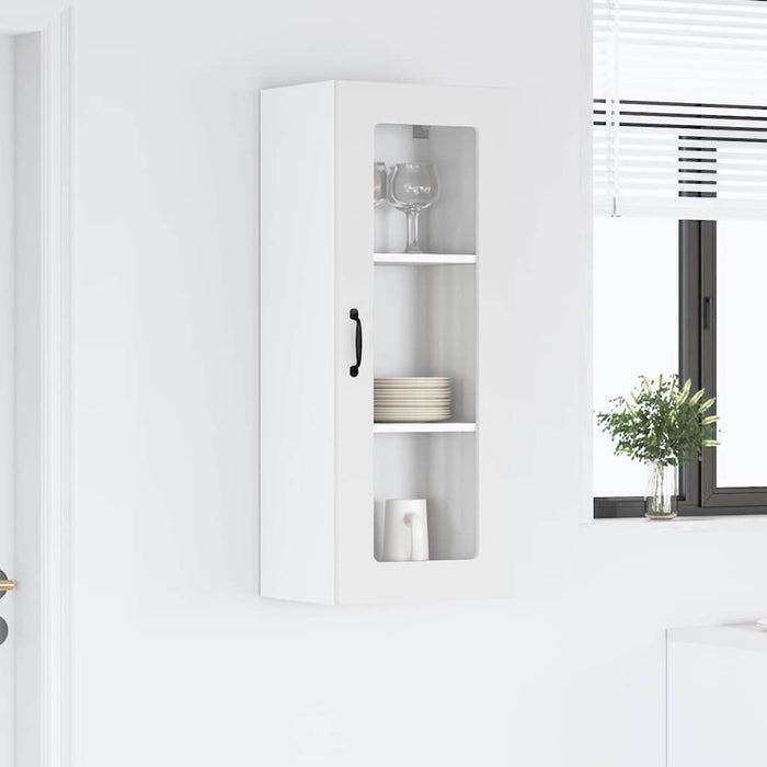 Dulap suspendat de bucătărie cu ușă Alb lucios 40 x 31 x 100 cm - WALTI WALTI
