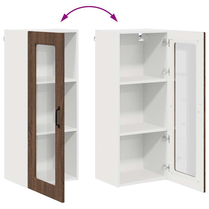 Dulap suspendat de bucătărie Stejar închis 40 x 31 x 100 cm - WALTI WALTI