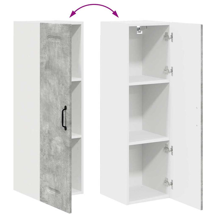 Dulap suspendat de bucătărie Gri din beton 30 x 31 x 100 cm - WALTI WALTI