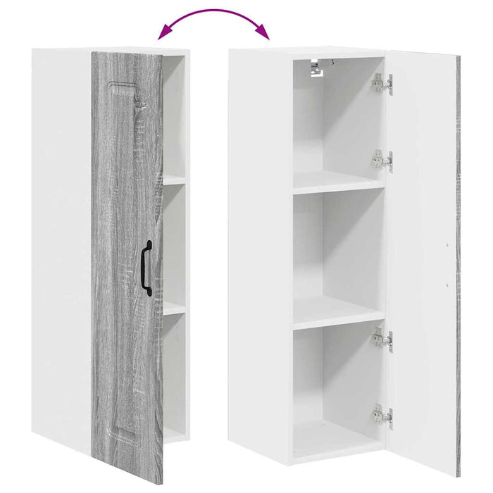 Dulap suspendat de bucătărie cu ușă Gri Sonoma 30 x 31 x 100 cm - WALTI WALTI