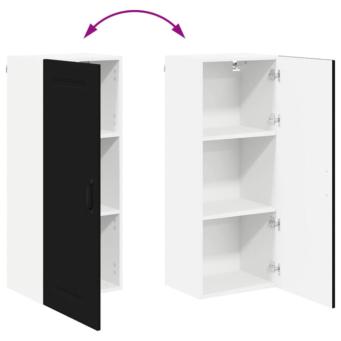 Dulap suspendat de bucătărie cu raft Negru 40 x 31 x 100 cm - WALTI WALTI