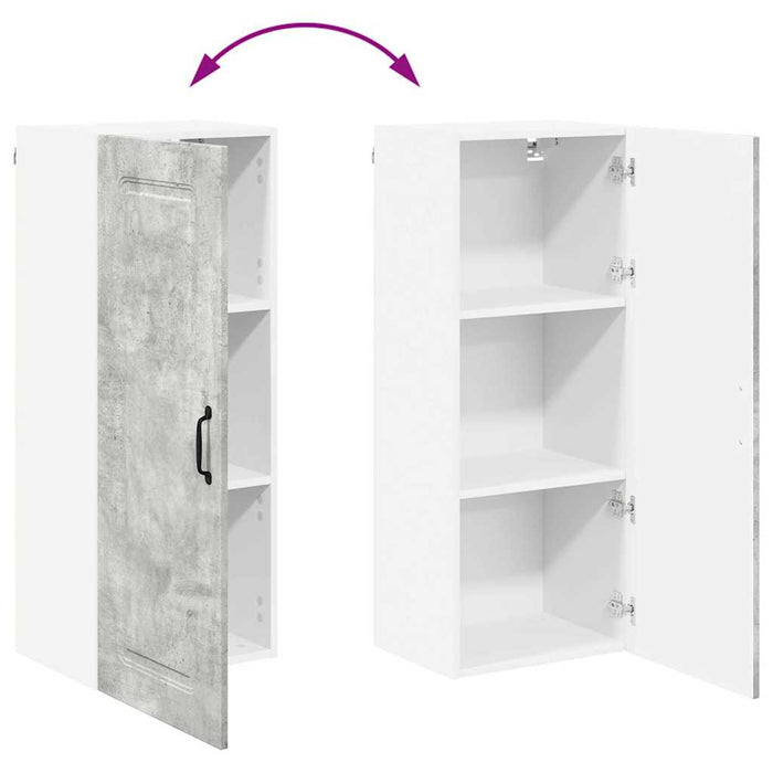 Dulap suspendat de bucătărie Gri din beton 40 x 31 x 100 cm - WALTI WALTI