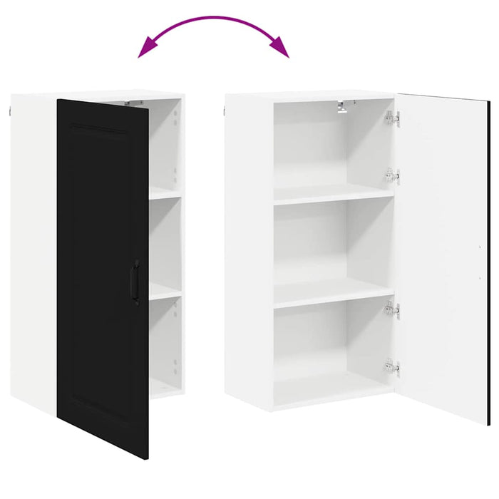 Dulap suspendat de bucătărie cu raft Negru 50 x 31 x 100 cm - WALTI WALTI
