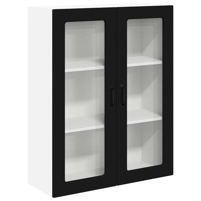 Dulap suspendat de bucătărie cu raft Negru 80 x 31 x 100 cm - WALTI WALTI