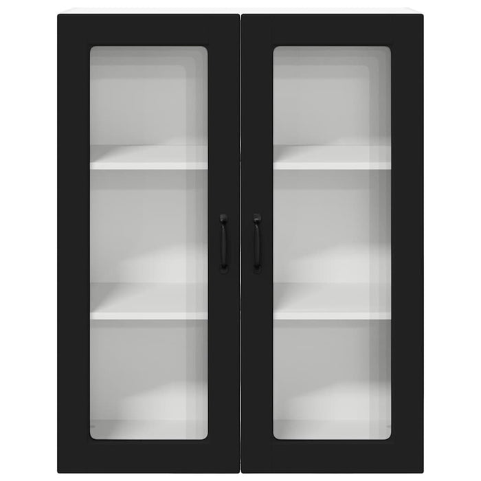 Dulap suspendat de bucătărie cu raft Negru 80 x 31 x 100 cm - WALTI WALTI