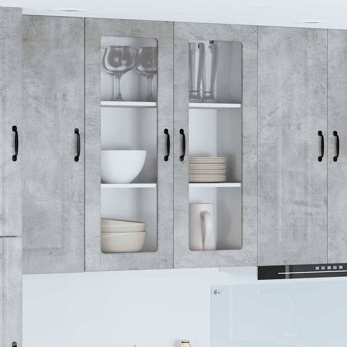 Dulap suspendat de bucătărie Gri din beton 80 x 31 x 100 cm - WALTI WALTI