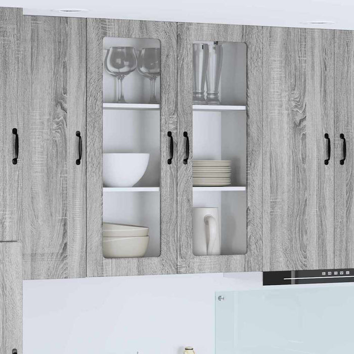Dulap suspendat de bucătărie cu ușă Gri Sonoma 80 x 31 x 100 cm - WALTI WALTI
