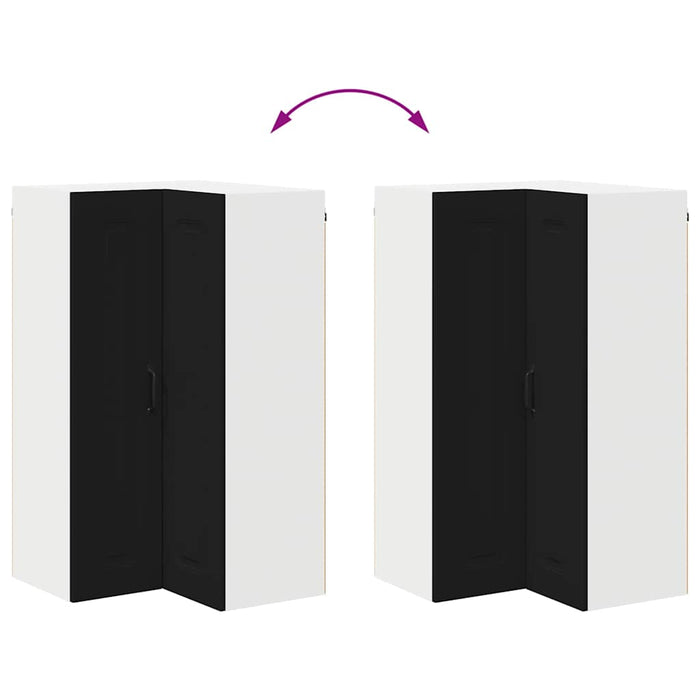 Dulap suspendat de bucătărie cu raft Negru 57 x 57 x 100 cm - WALTI WALTI