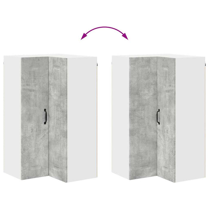 Dulap suspendat de bucătărie Gri din beton 57 x 57 x 100 cm - WALTI WALTI